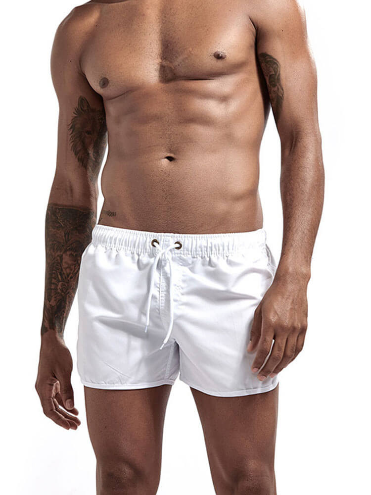 Men's Casual Athletic Drawstring Beach Shorts
