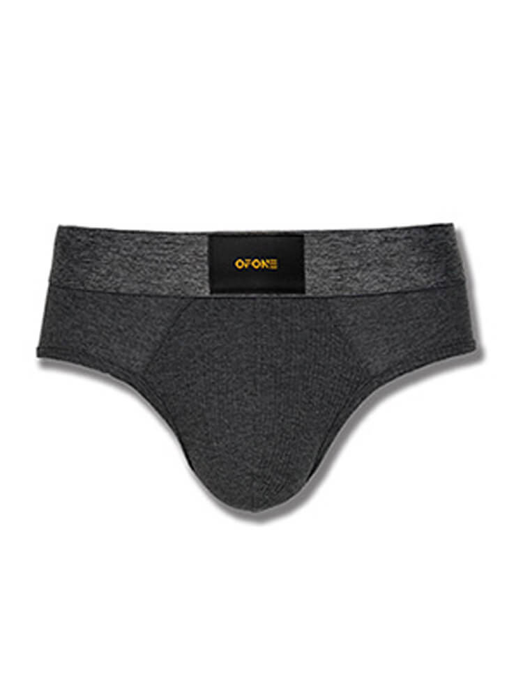 Men's Fashionable Wide Belt Ribbed Cotton Briefs