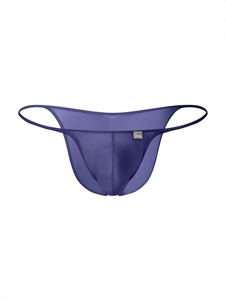 Men's Sexy Semi-Covering Ice Silk Bikini Thong