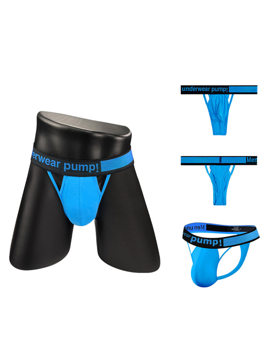 Men's Sexy Butt-Lifting Sporty U-Pouch Large Thong & Strings