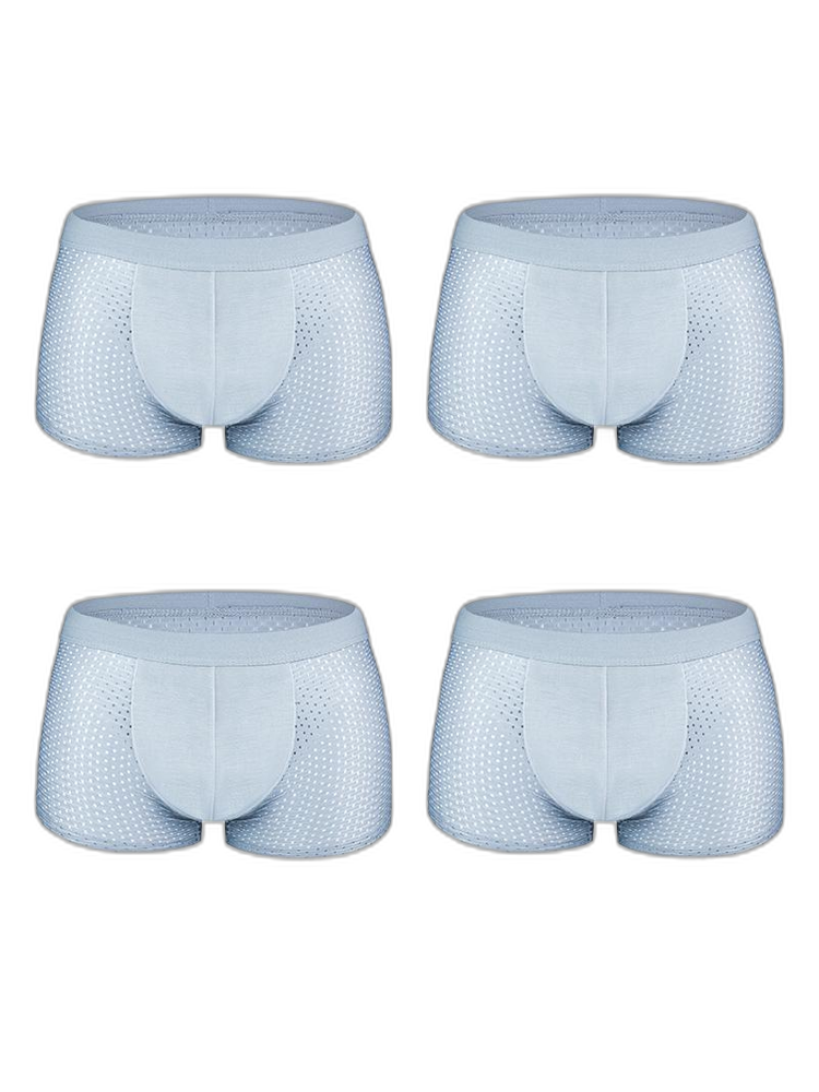 4 Pack Mesh Breathable Ice Silk Underwear Boxer