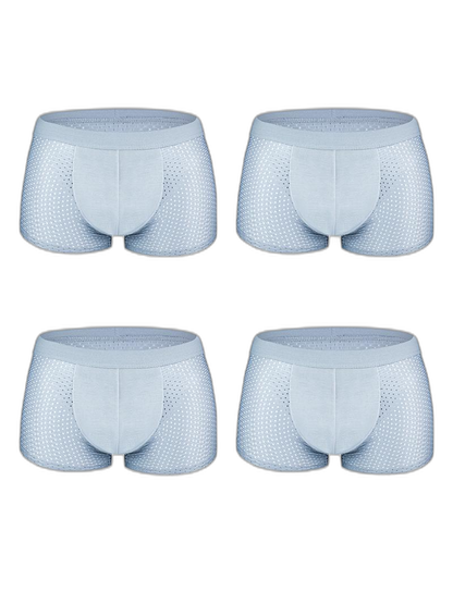 4 Pack Mesh Breathable Ice Silk Underwear Boxer