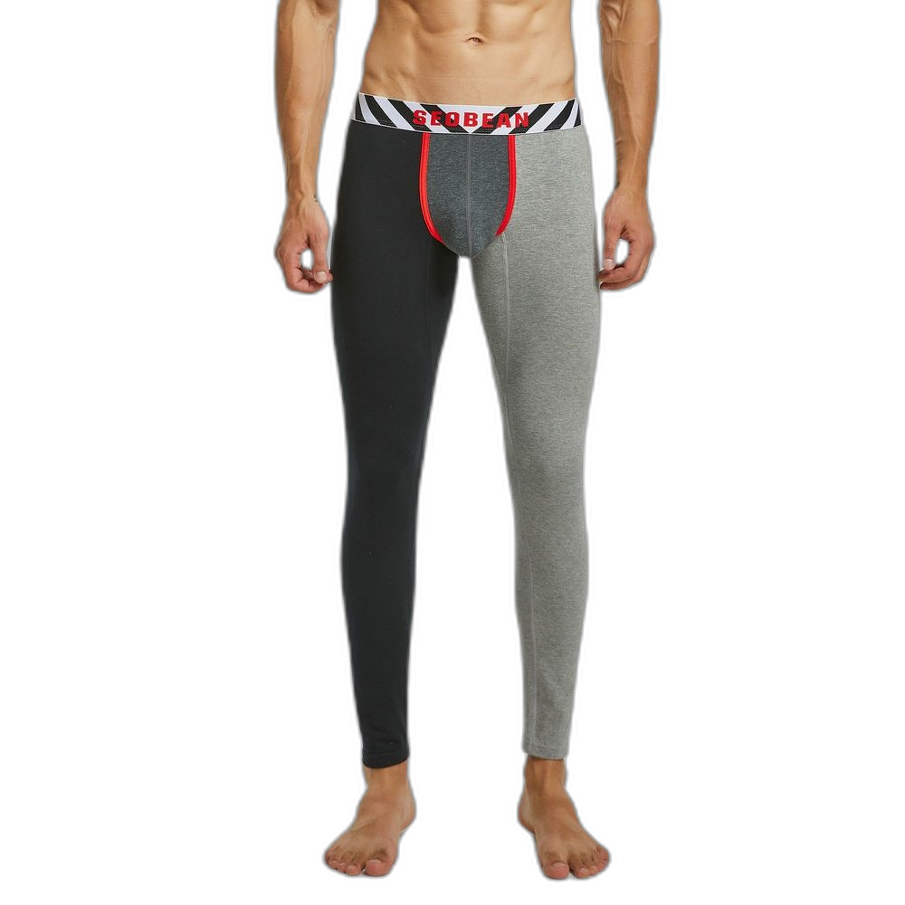SEOBEAN Color Block Thermal Long Johns