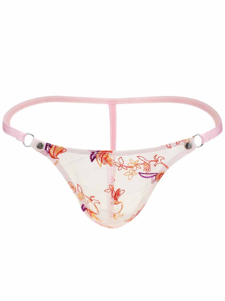 Men's Pink Phoenix Lace Thong