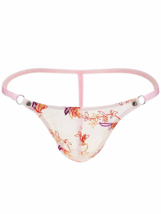 Men's Pink Phoenix Lace Thong