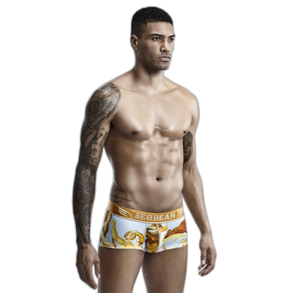SEOBEAN Luxe Print Silk Low-Waist Boxers