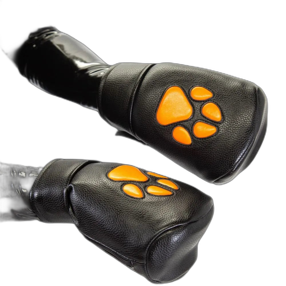 Leather Puppy Paw Mittens