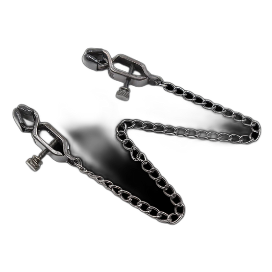 ruff GEAR Ultimate Nipple Clamps with Chain Black
