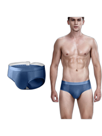 4 Pack Breathable Ice Silk Antibacterial Men's Briefs