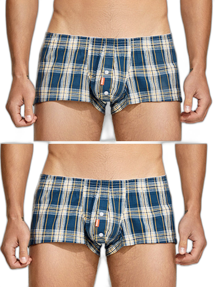 2 Pack Men's Plaid Lounge Shorts, Stylish and Breathable Sleep Trunks