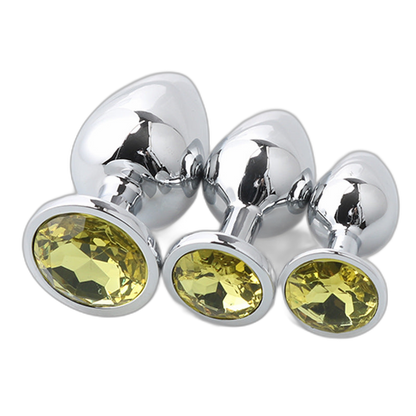 Jeweled Metal Butt Plug Set