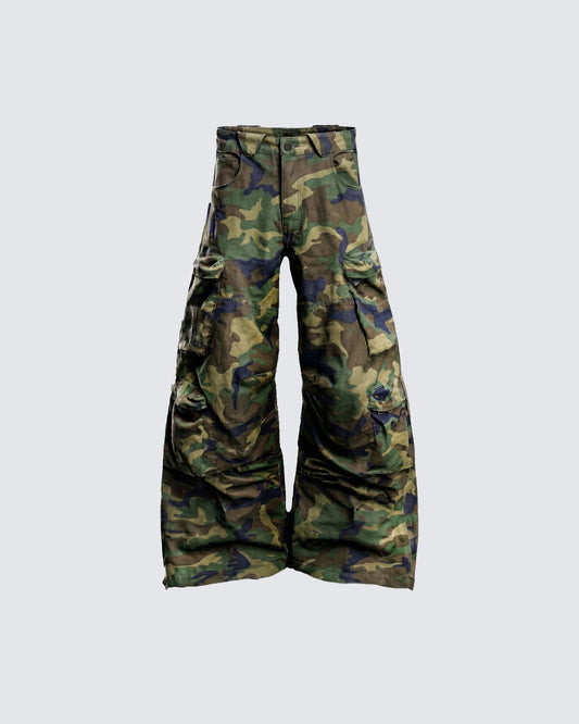 KIIKIO-New Y2K Camo Multi-Pocket Wide Leg Cargo Pants