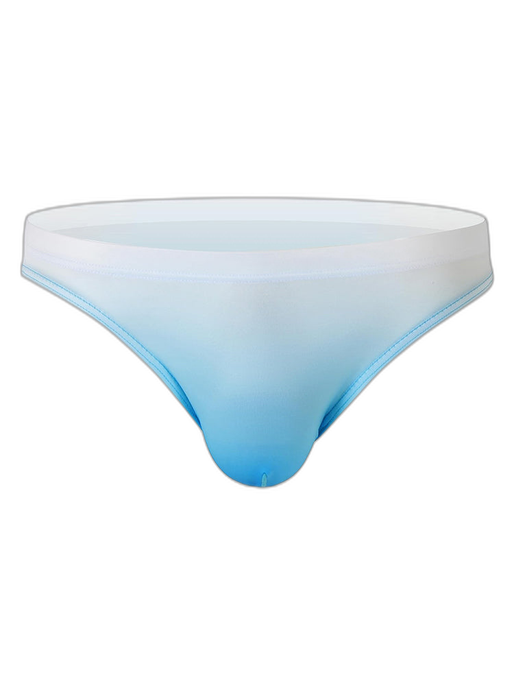 3 Pack Men's Sensual Silk-Like Loose Gradient Color Bikini