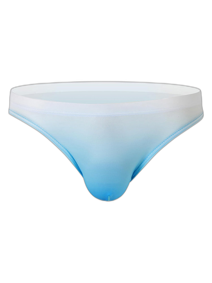 3 Pack Men's Sensual Silk-Like Loose Gradient Color Bikini