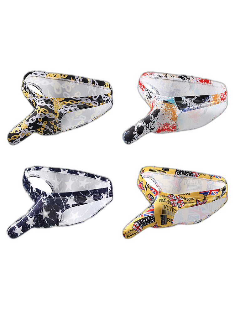4 Pack Men's Elephant Print Sexy Bikini