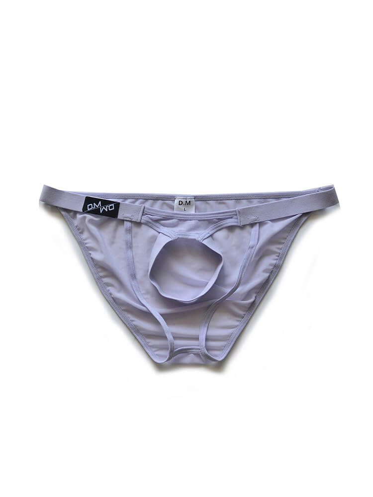 D.M Men's Sexy Front Hollow Mesh Briefs