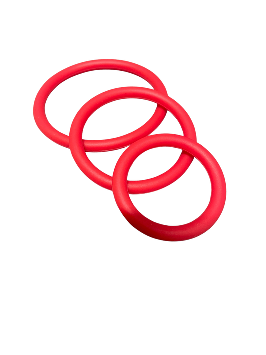ruff GEAR Silicone Cock Ring 3 Pack Red