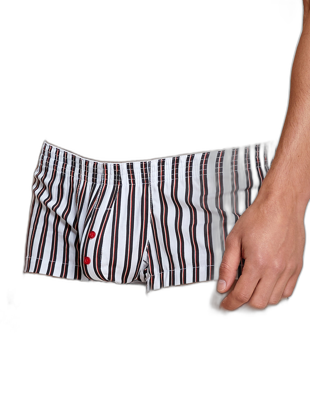 Men's Color Stripes Trunks With Button Fly