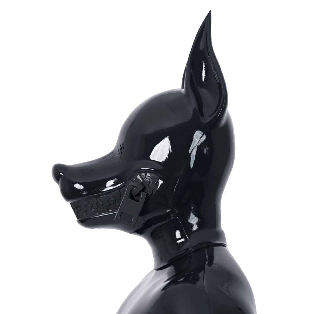 Furrjoi Zipper Dog Hood Black Perforated Eyes