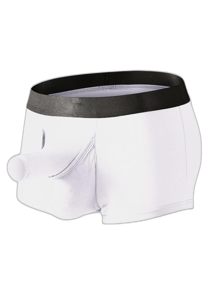 Men’s Dual Ball Pouch Trunks With Fly Front