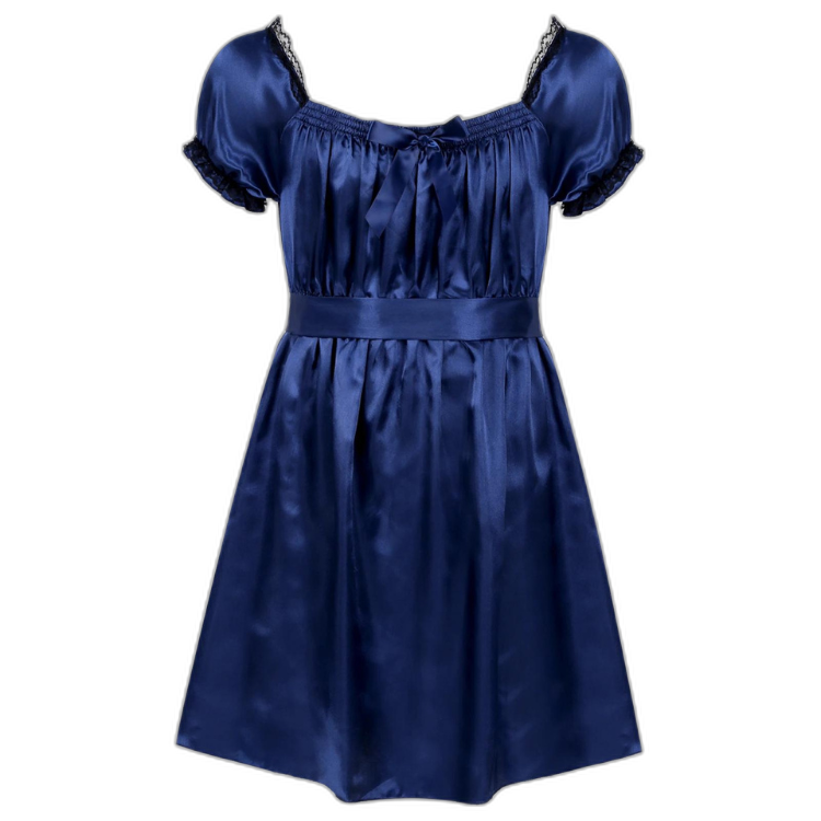 Satin Frilly Pajamas Dress