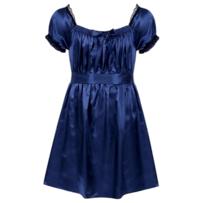 Satin Frilly Pajamas Dress