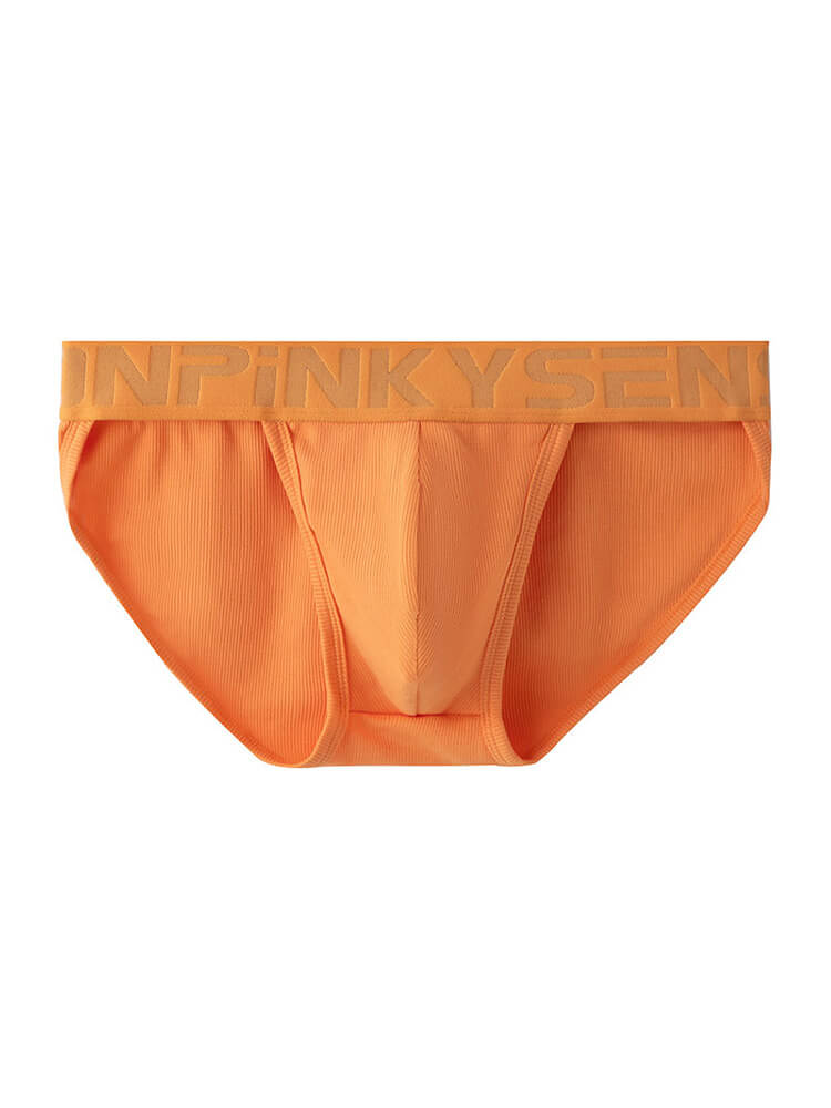 Men's Lettered Belt High-Cut Modal Ribbed Briefs