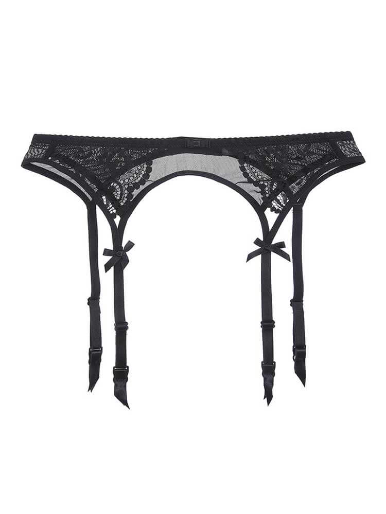 Men's Sexy Waist Cincher Bow Accent Cutout Garter Belt