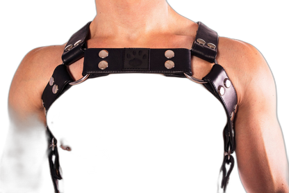 Prowler RED Leather Butch Full Body Harness Black