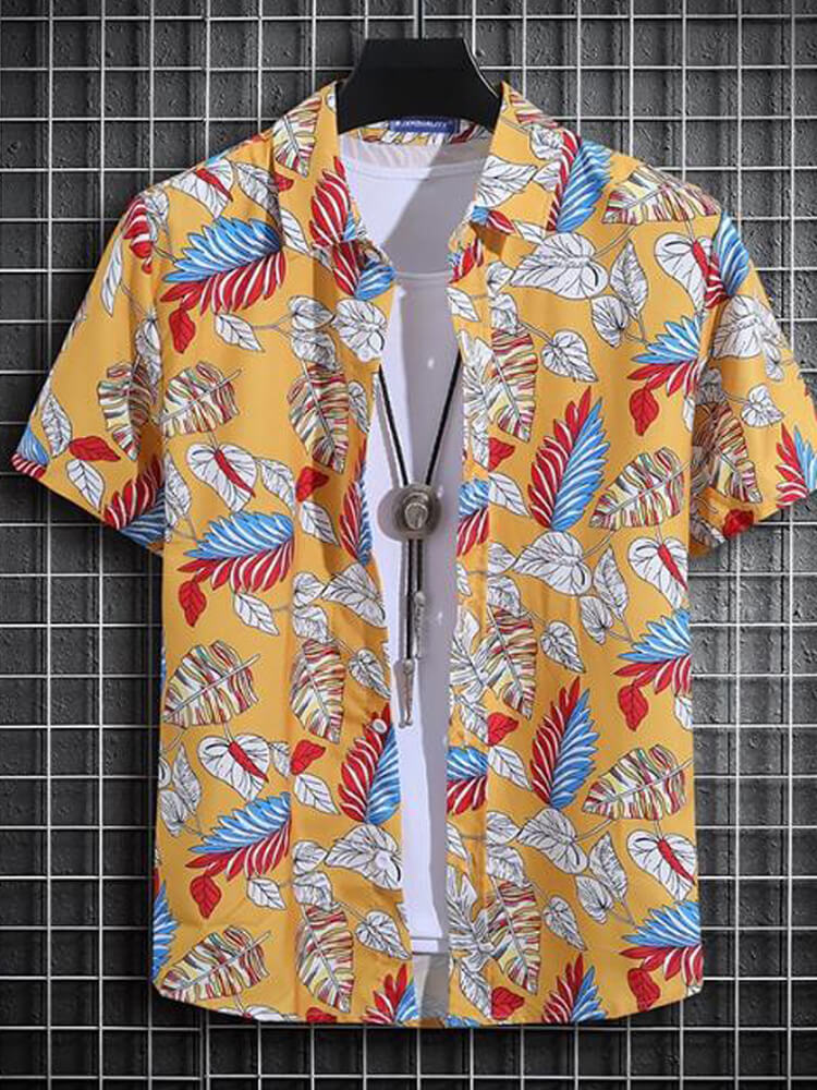 Men's Hawaiian Beach Loose Short-sleeved Shirt