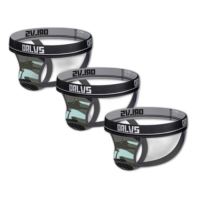 ORLVS Camouflage Mesh Jockstrap (3 Pack)