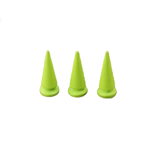 Metal Pup Hood Spikes 10 Pack Lime Green 10x24mm