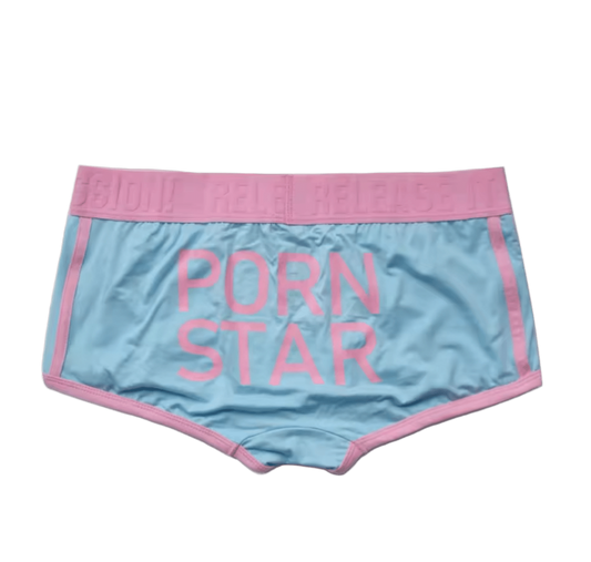 Dog & Master Porn Start Boxer Briefs Pink/Light Blue