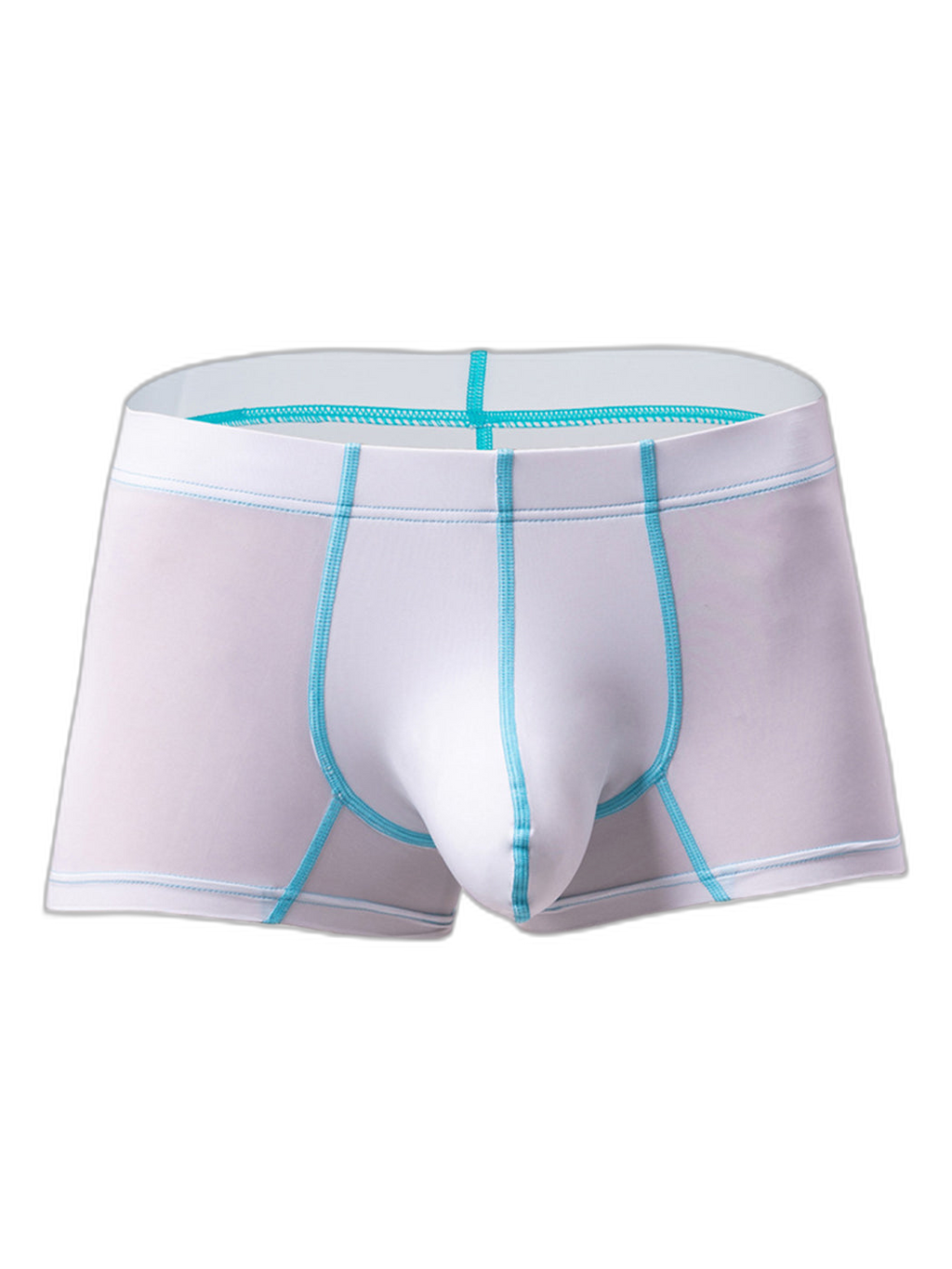 3 Pack Men's Large Pouch Contrast Binding Trunks