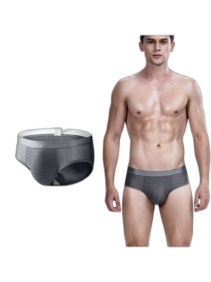 4 Pack Breathable Ice Silk Antibacterial Men's Briefs