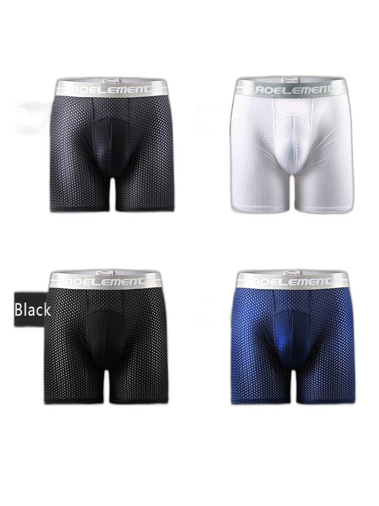 2 Pack Mesh Ice Silk Moisture Wicking Sport Boxer Underwear