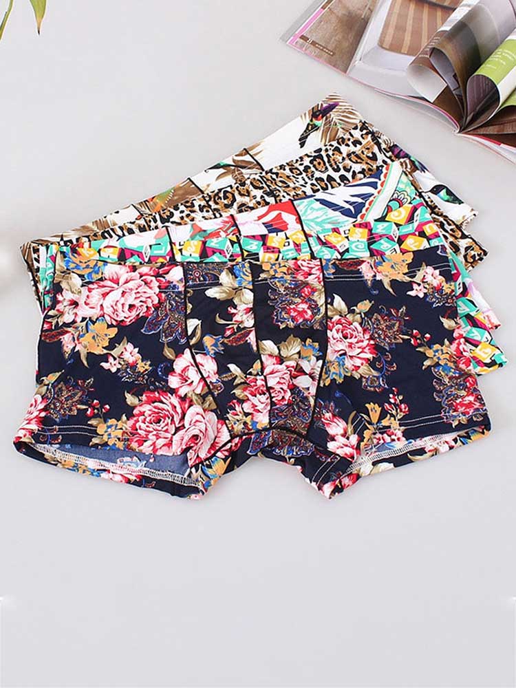 Men's Ice Silk Breathable Summer Printed Trunks