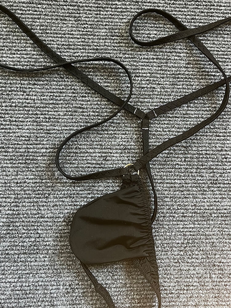 Men's High-elastic Strappy Ice Silk Thong
