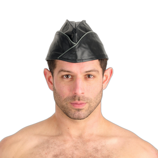Prowler RED Leather Triangle Cap Black Grey