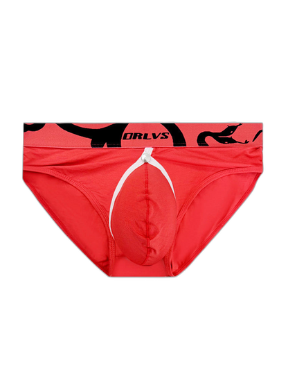 2 Pack Men's Detachable Pouch Open-Crotch Breathable Modal Soft Briefs