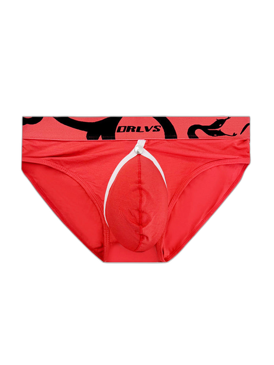 2 Pack Men's Detachable Pouch Open-Crotch Breathable Modal Soft Briefs