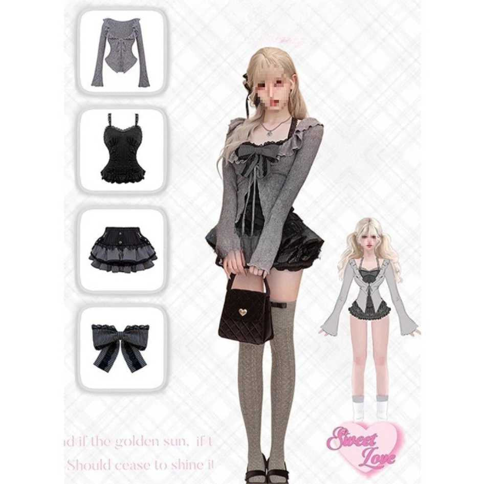 Dark Lolita 3-Piece Cami Set