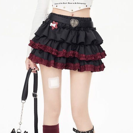 Dark Punk Tiered Femboy Skirt