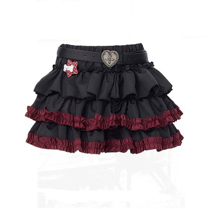 Dark Punk Tiered Femboy Skirt