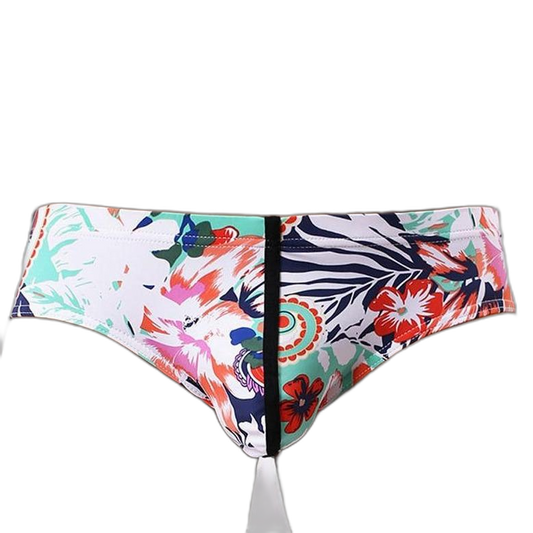 Light Floral Print Briefs
