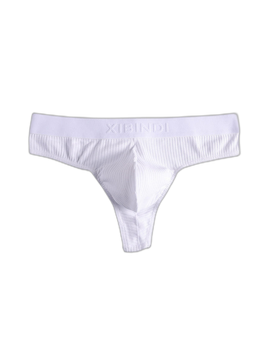 4-Pack Men's Ultra-Soft Cotton Mid-Rise Stay-Put Fit Seamless Thong