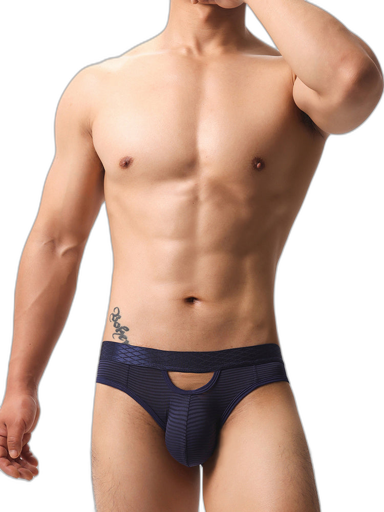4 Pack Men's Sexy Striped Design Day-Long Comfort Soft-Touch Waistband Bikini