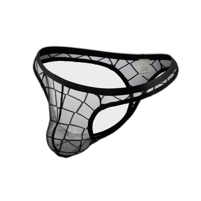 Sheer Lattice Mesh Thong