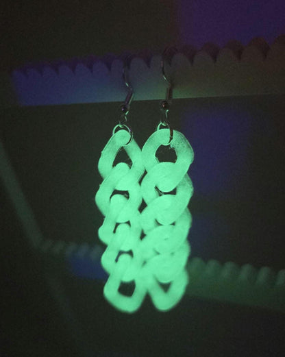 3D Printed Cuban Chain Earrings