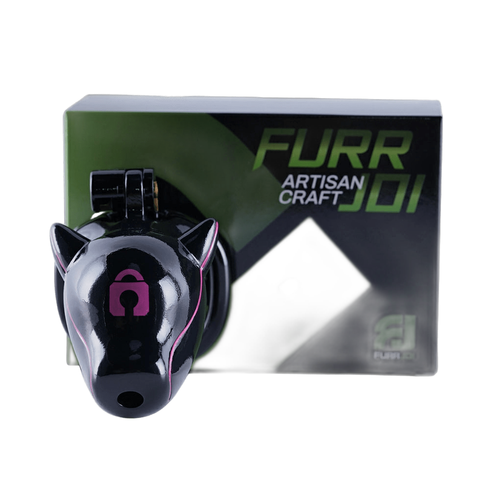 Furjoi Drone Hood Chastity Cage Purple